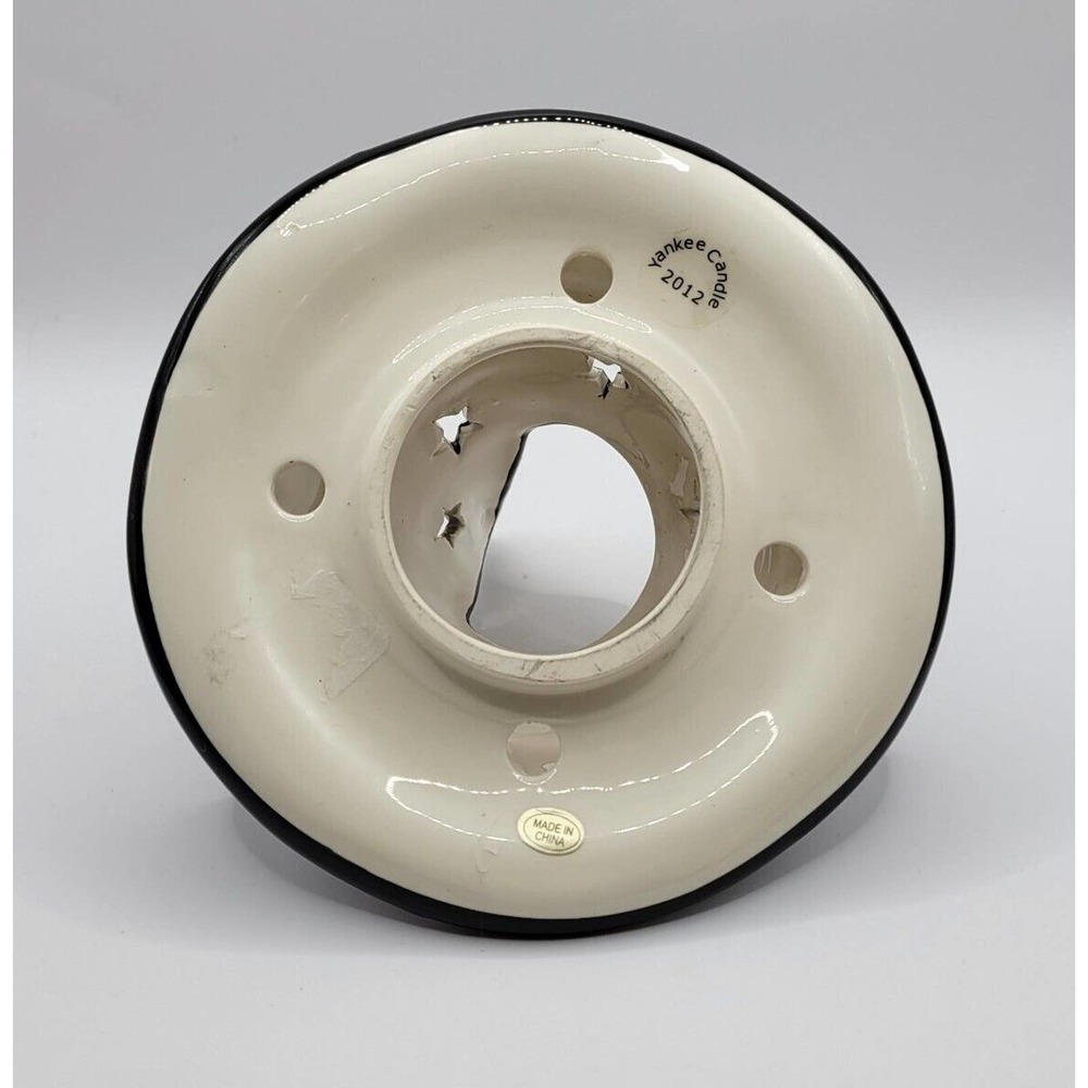 Yankee Candle Black Halloween Witch Hat Spiders Ceramic Candle Jar Topper Shade - Picture 7 of 11